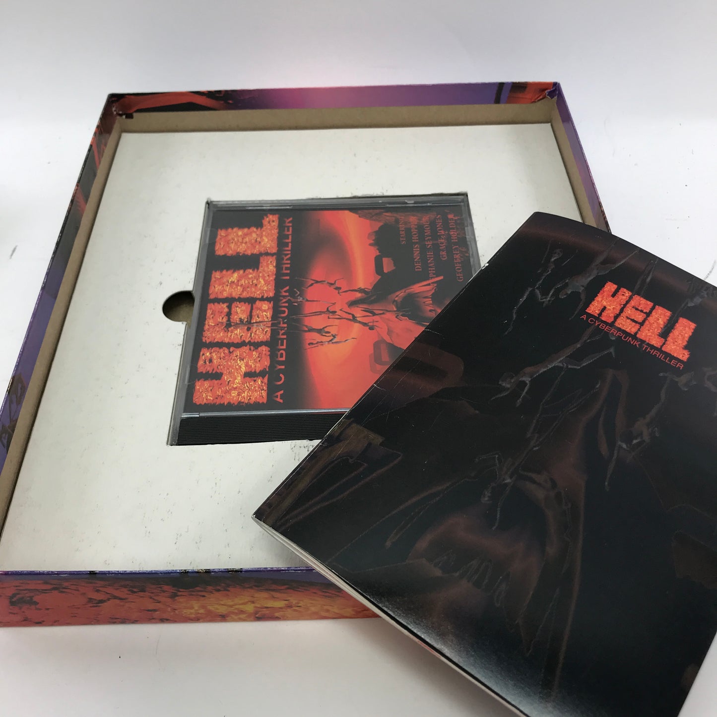 Hell: A Cyberpunk Thriller (PC, 1989) w Original Big Box and Manual No Inserts