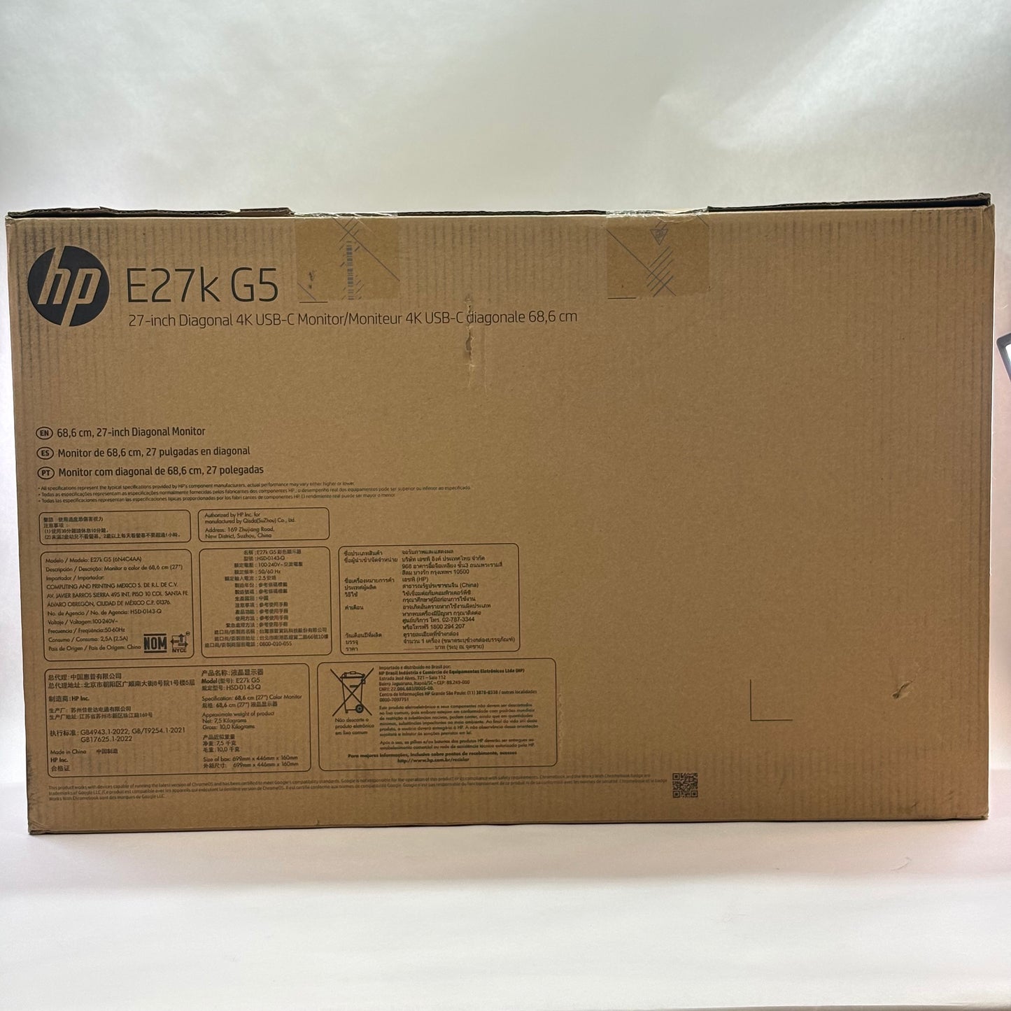 New HP 27" E27K G5 4K UHD LCD IPS Display Monitor