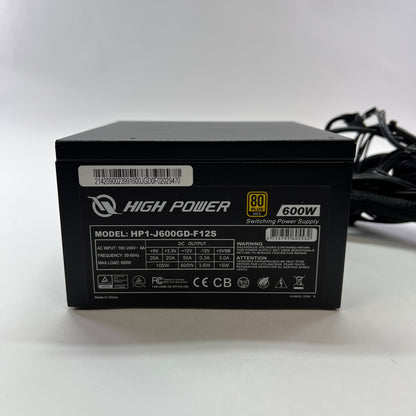 High Power HP1-J600GD-F12S 80 Plus Gold 600W Non Modular Switching Power Supply