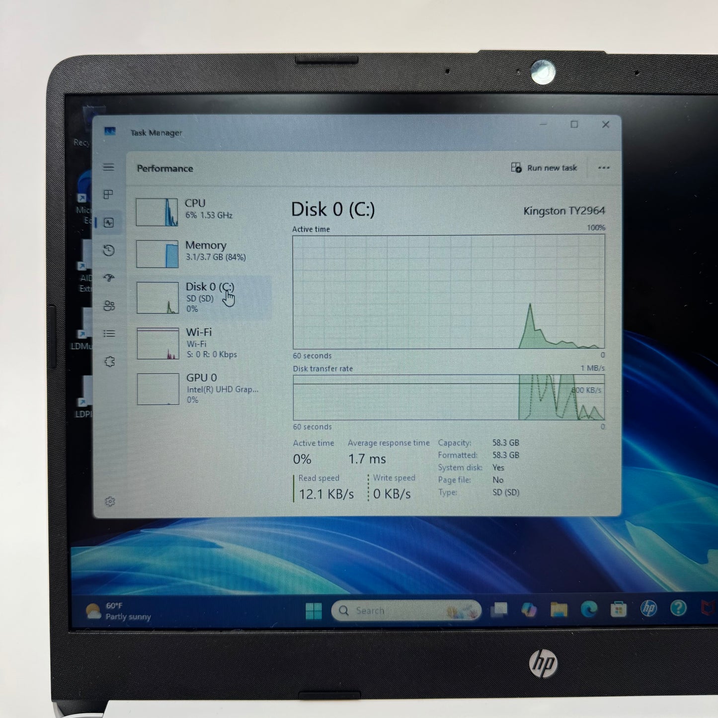 HP Laptop 14-DQ3000DX 14" Celeron N4500 1.1GHz 4GB RAM 64GB SSD