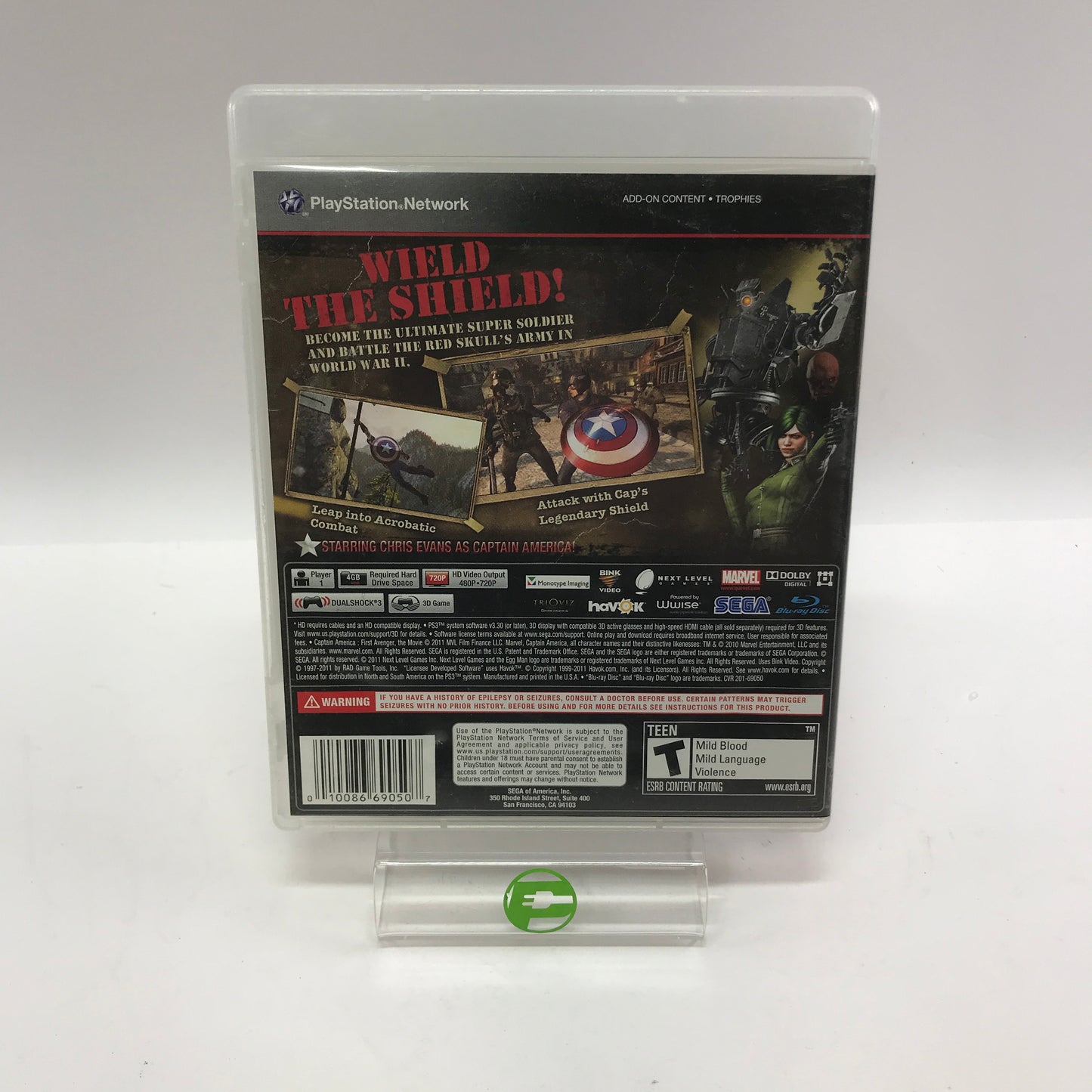 Captain America: Super Soldier (Sony PlayStation 3 PS3, 2011) CIB