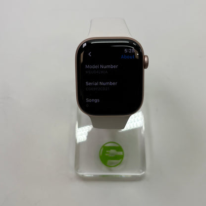 GPS Only Apple Watch Series 11 42MM Rose Gold Aluminum WhiteSport Band MEU04LW/A