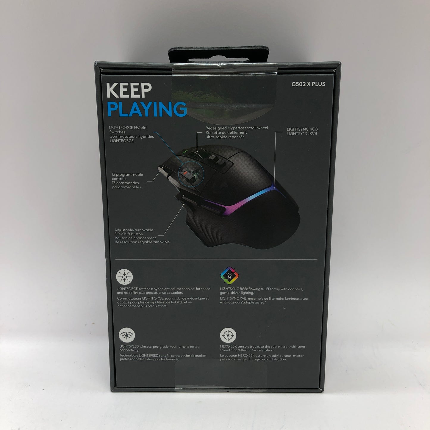 New Logitech G502X Plus LIGHTSPEED Wireless RGB Gaming Mouse Sealed