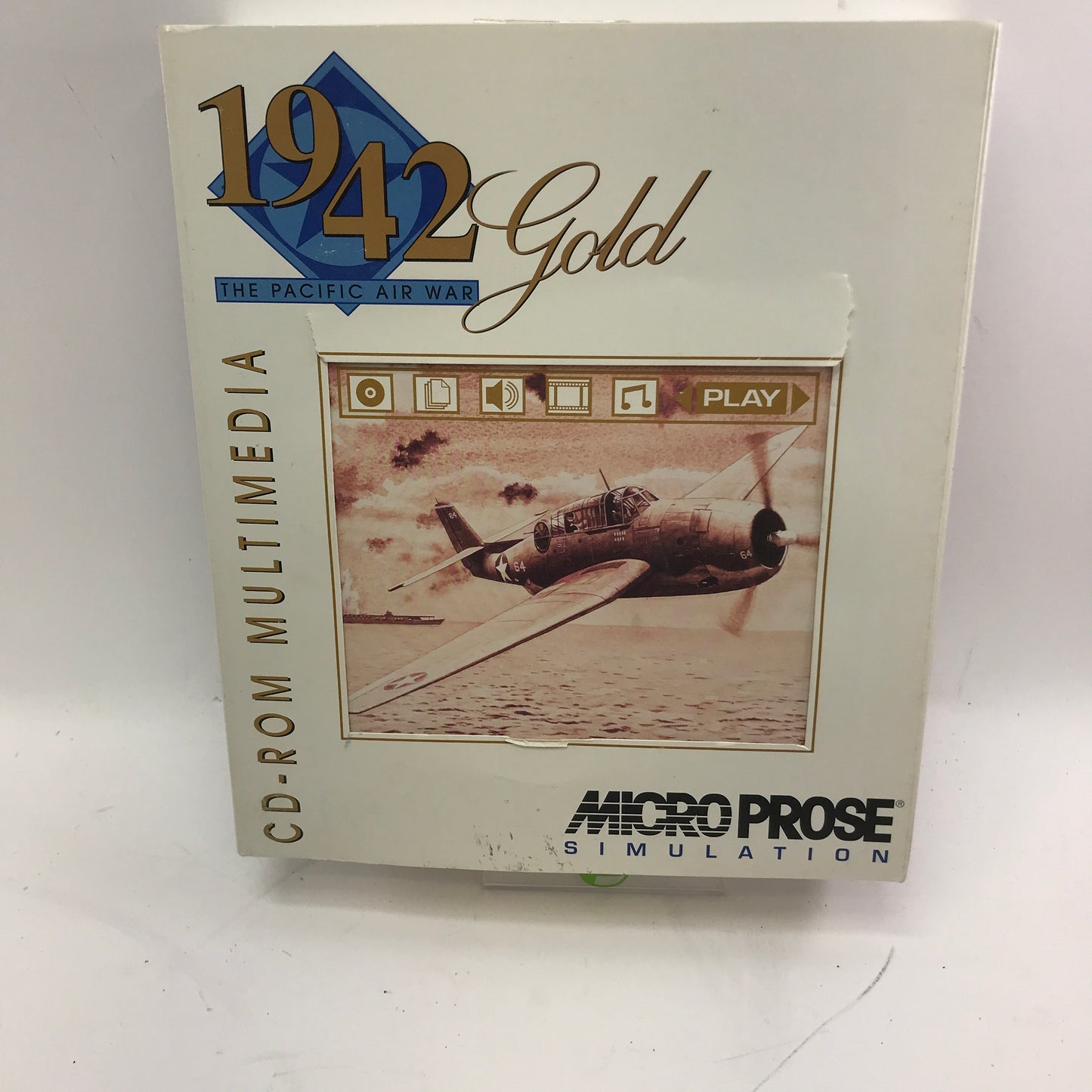 1942 Gold (PC, 1994) Complete in Original Box w/ All Inserts, CIB