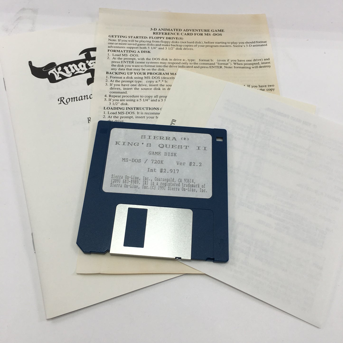 King's Quest II: Romancing the Throne [Sierra's Starter Pack] (PC, 1986) CIB