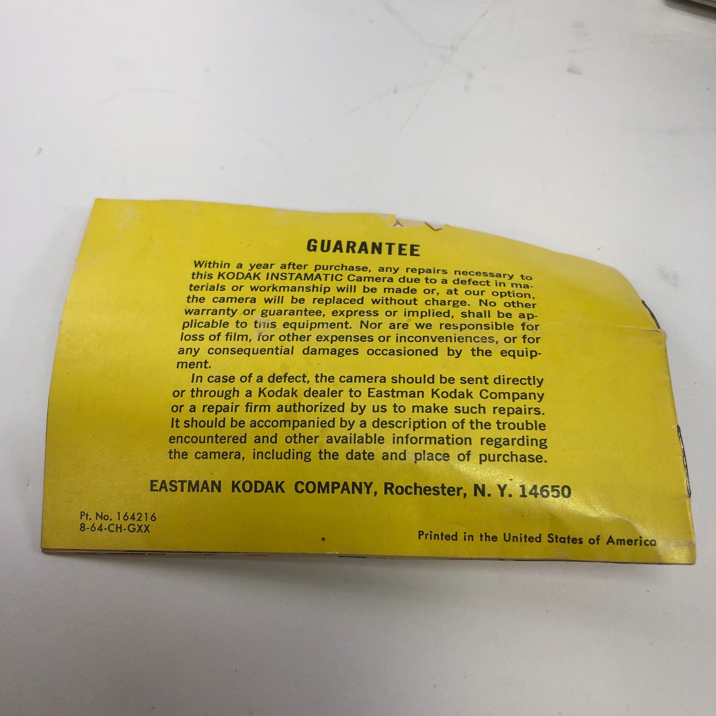 Kodak Instamatic 100 35MM Film Camera w Instruction Booklet