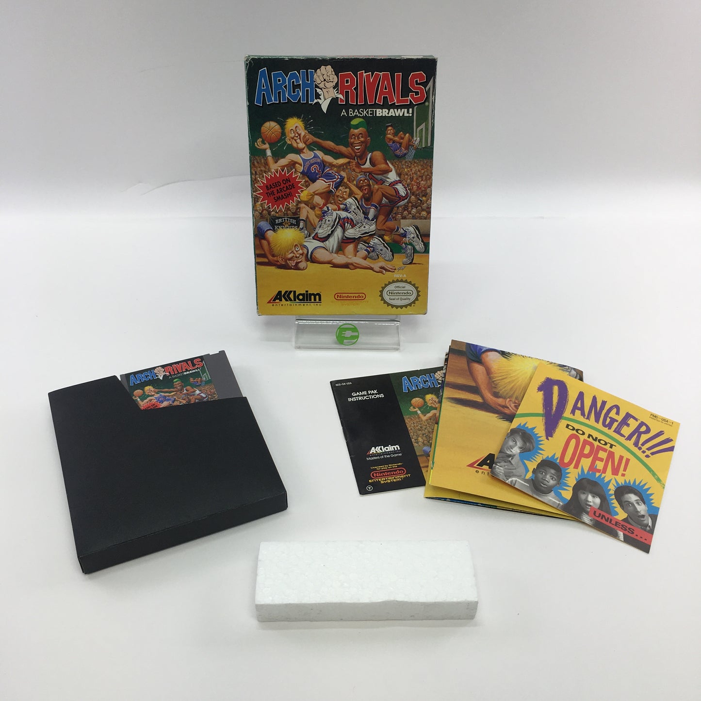 Arch Rivals (Nintendo NES, 1990) Tested CIB Original Box and Rare Poster