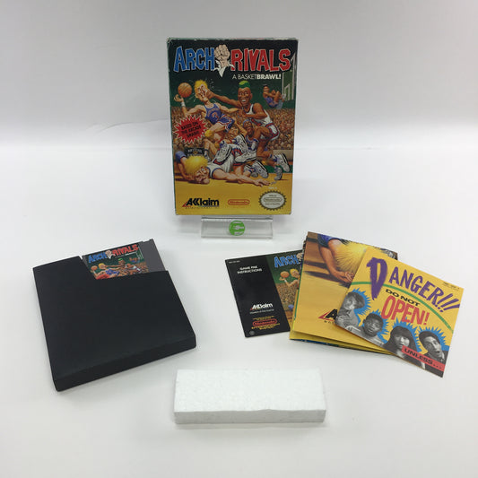 Arch Rivals (Nintendo NES, 1990) Tested CIB Original Box and Rare Poster