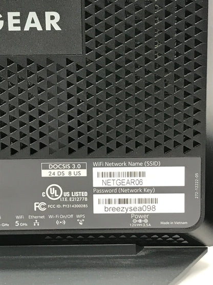 Netgear Nighthawk C7000 Cable Modem WiFi Router Combo AC1900 DOCSIS 3.0 Tested