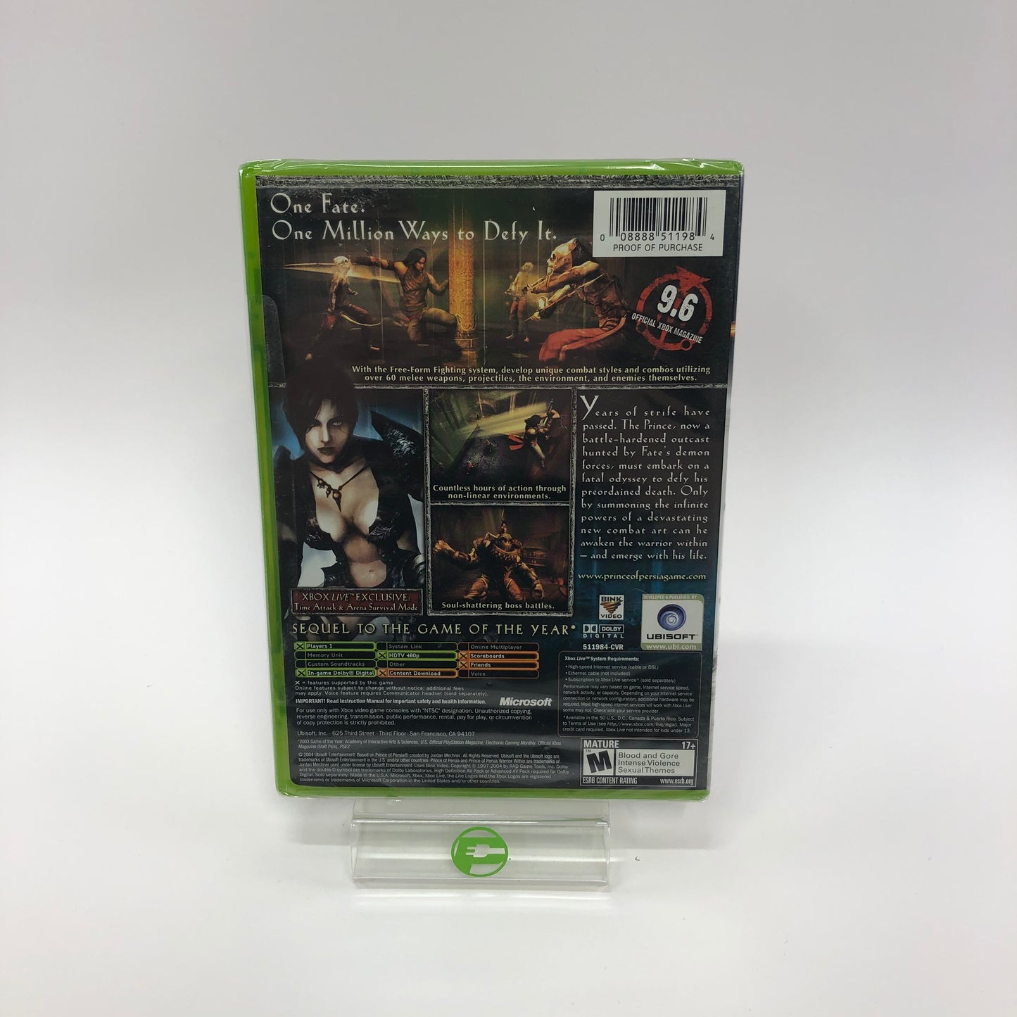 Prince of Persia Warrior Within (Microsoft Xbox, 2004) Factory Sealed