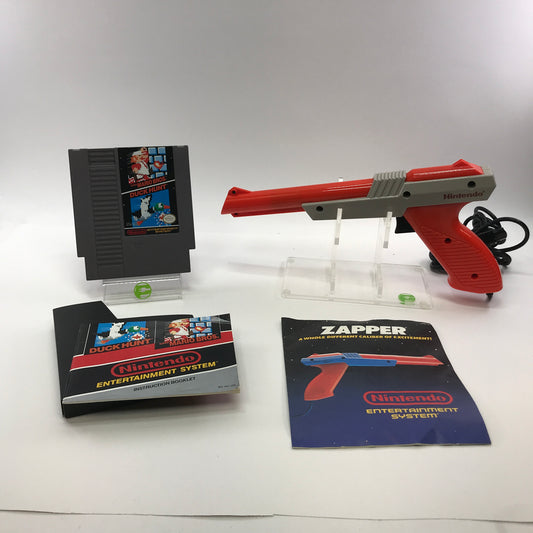 Nintendo NES Zapper Controller NES-005 Orange w Manual and Mario/Duck Hunt