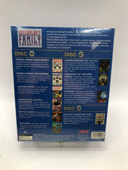 New Interplay's Family Favorites (PC, NaN) Factory Sealed