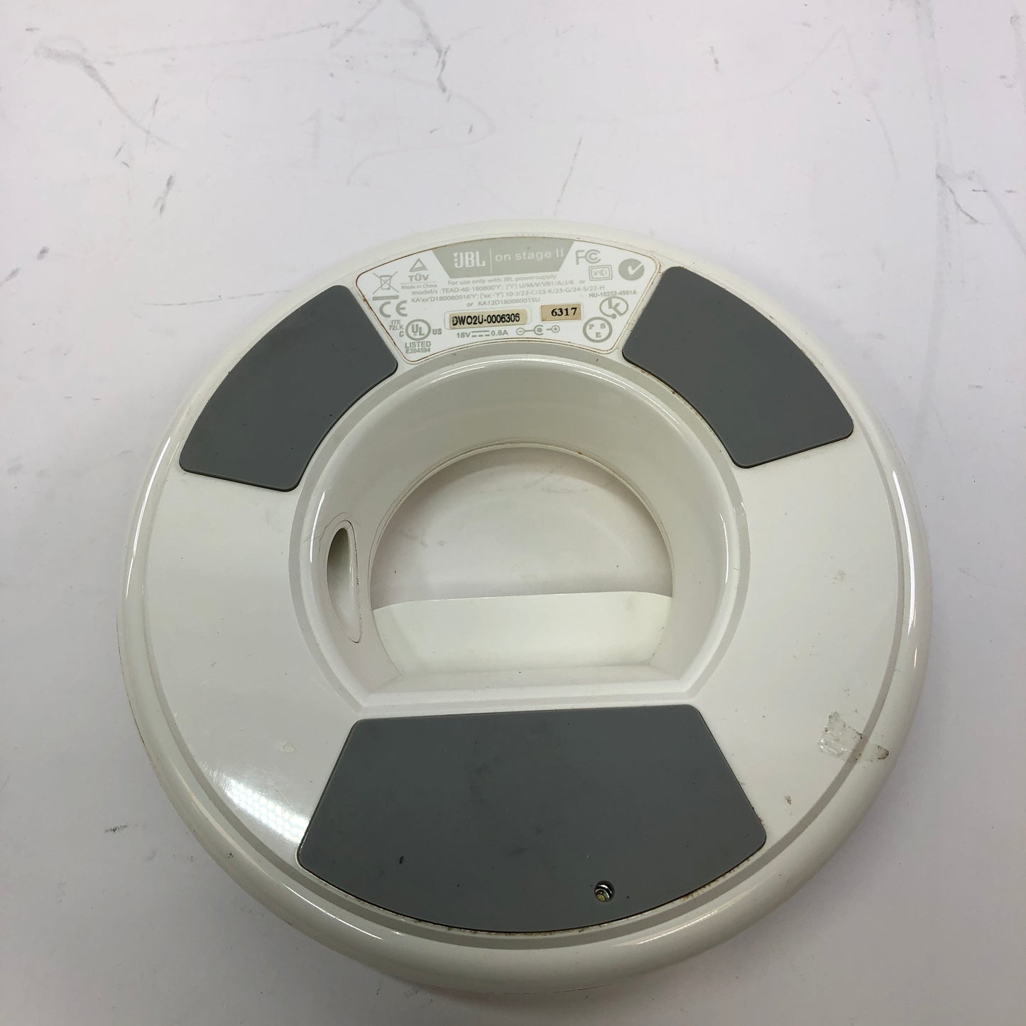 JBL On-Stage II Portable Party Speaker White 6317 w Remote and Remote Manual