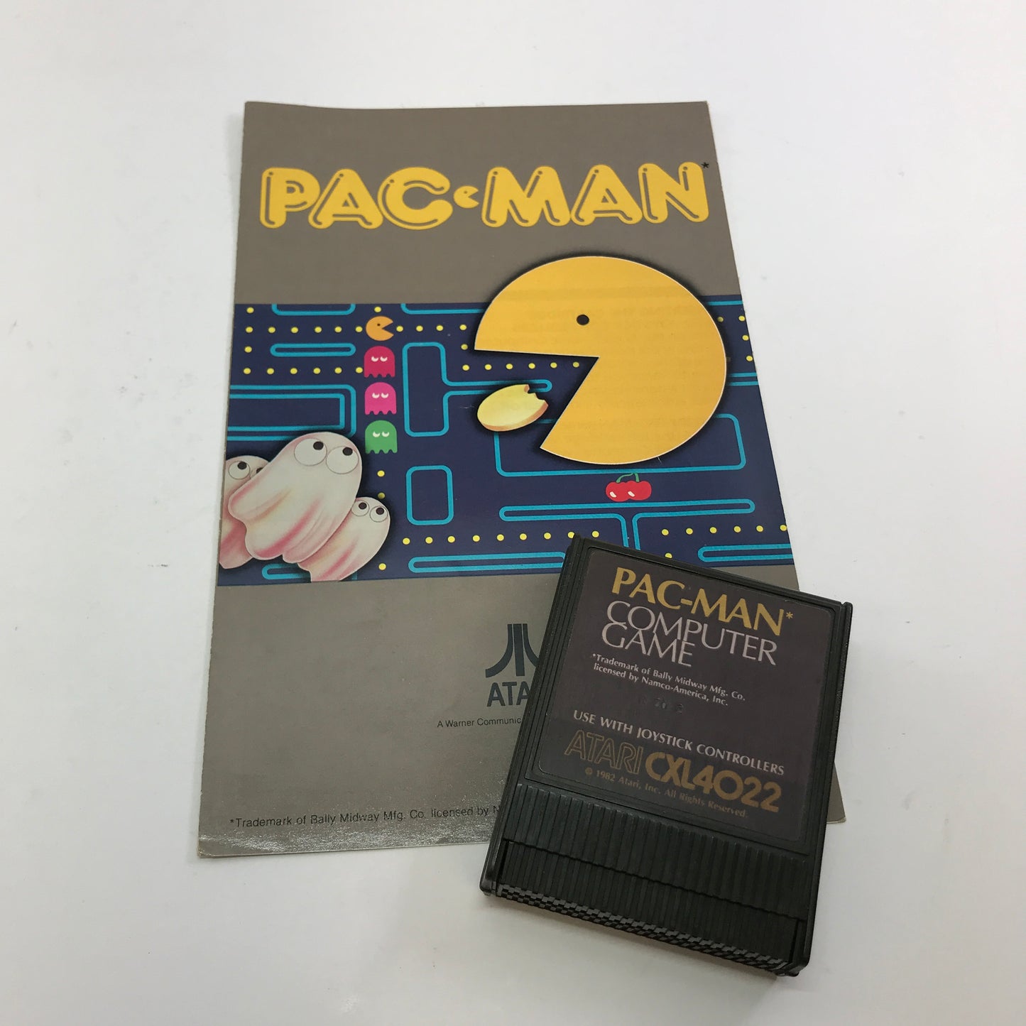 Pac-Man (Atari 400, 1981) Cartridge and Manual Only