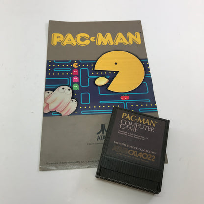 Pac-Man (Atari 400, 1981) Cartridge and Manual Only