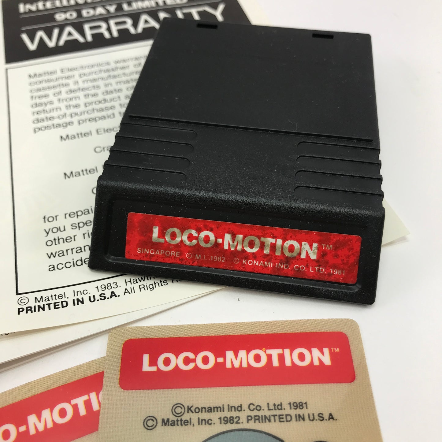Loco-Motion (Mattel Intellivision, 1981) Complete in Original Box w Overlays CIB
