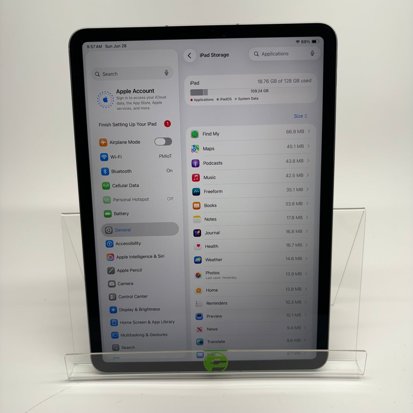 Unlocked Apple iPad Pro 11" 4th Gen 128GB Silver MP553LL/A