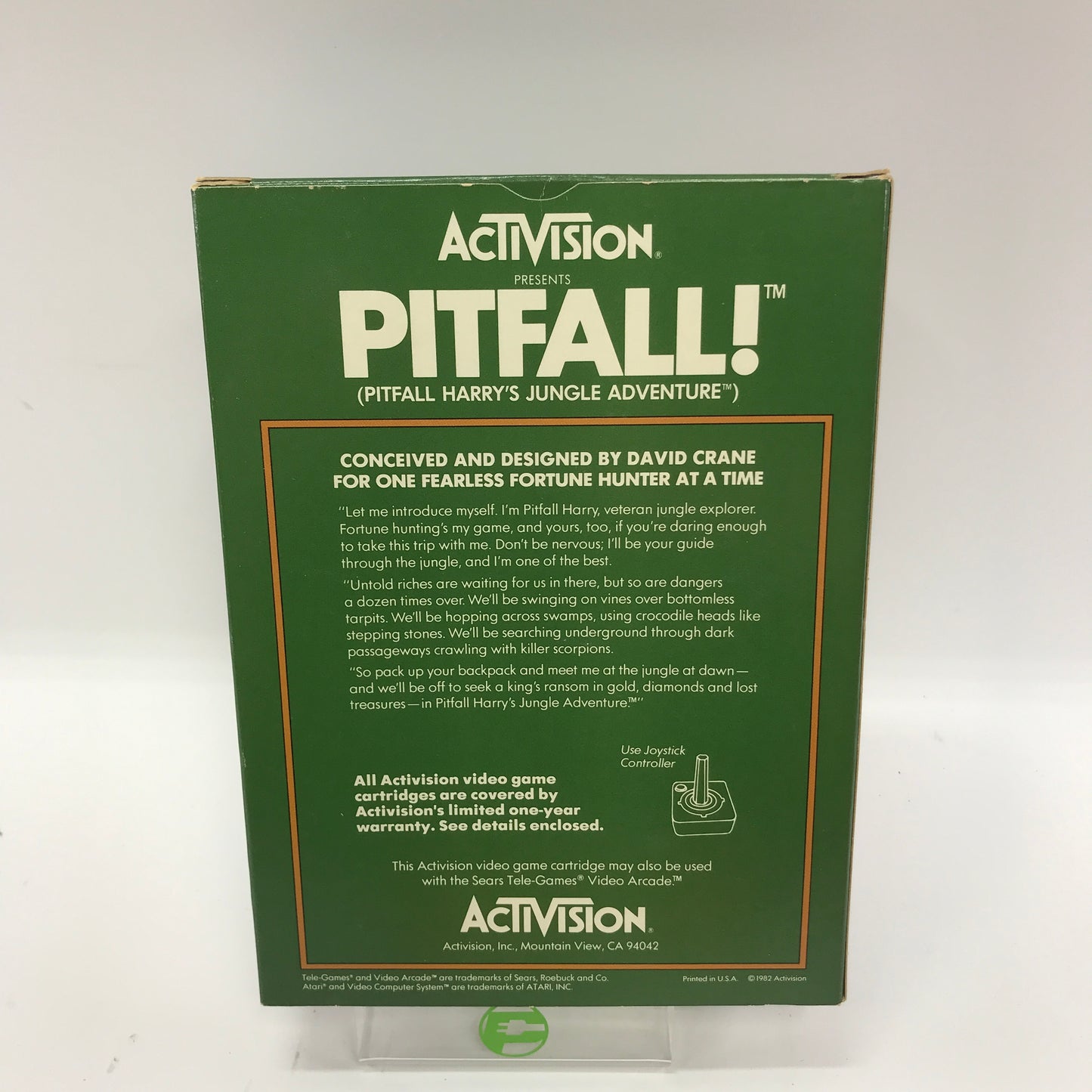 Pitfall (Atari 2600, 1982) Empty Vintage Box, Box Only