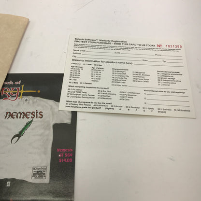 The Wizardry Adventure Nemesis (PC, 1996) Complete in Original Box w Manuals CIB