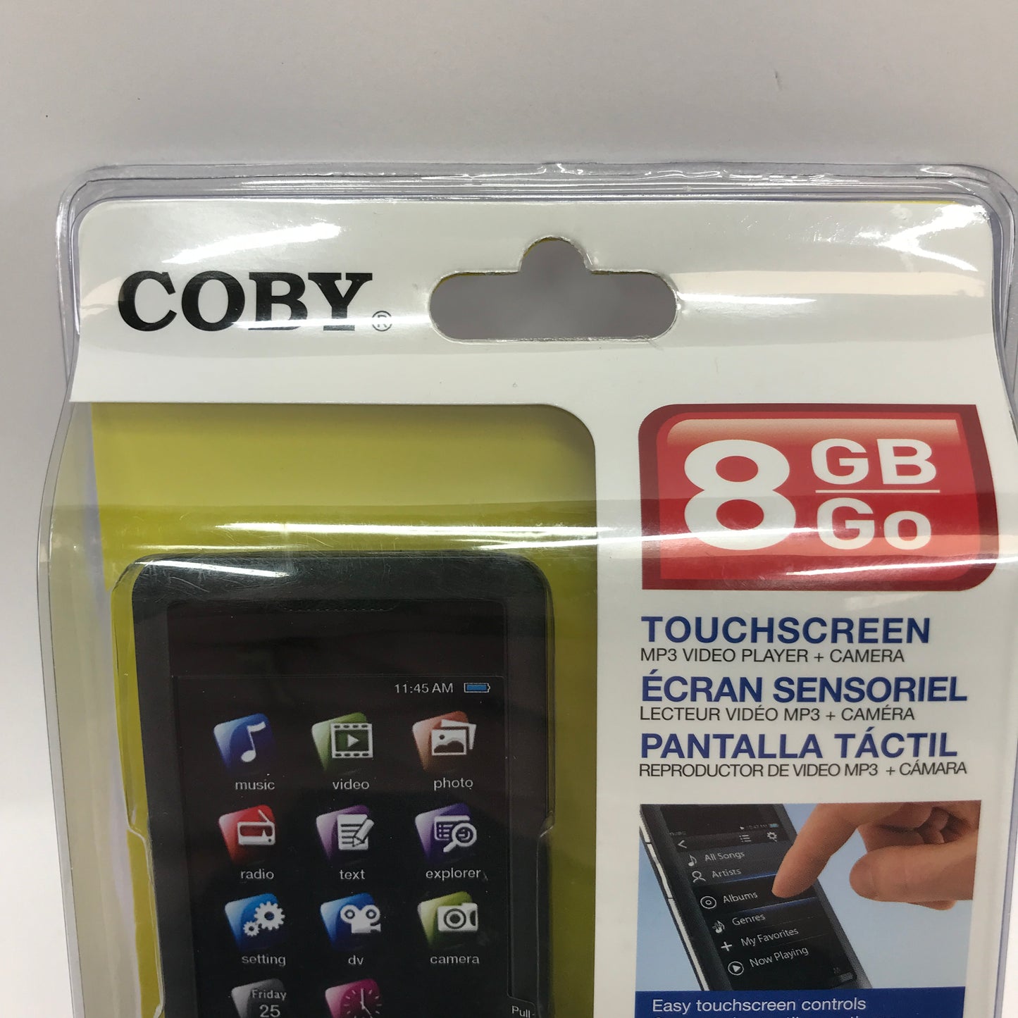 New Coby MP828-8G Touchscreen MP3 Video Player and Camera Factory Sealed