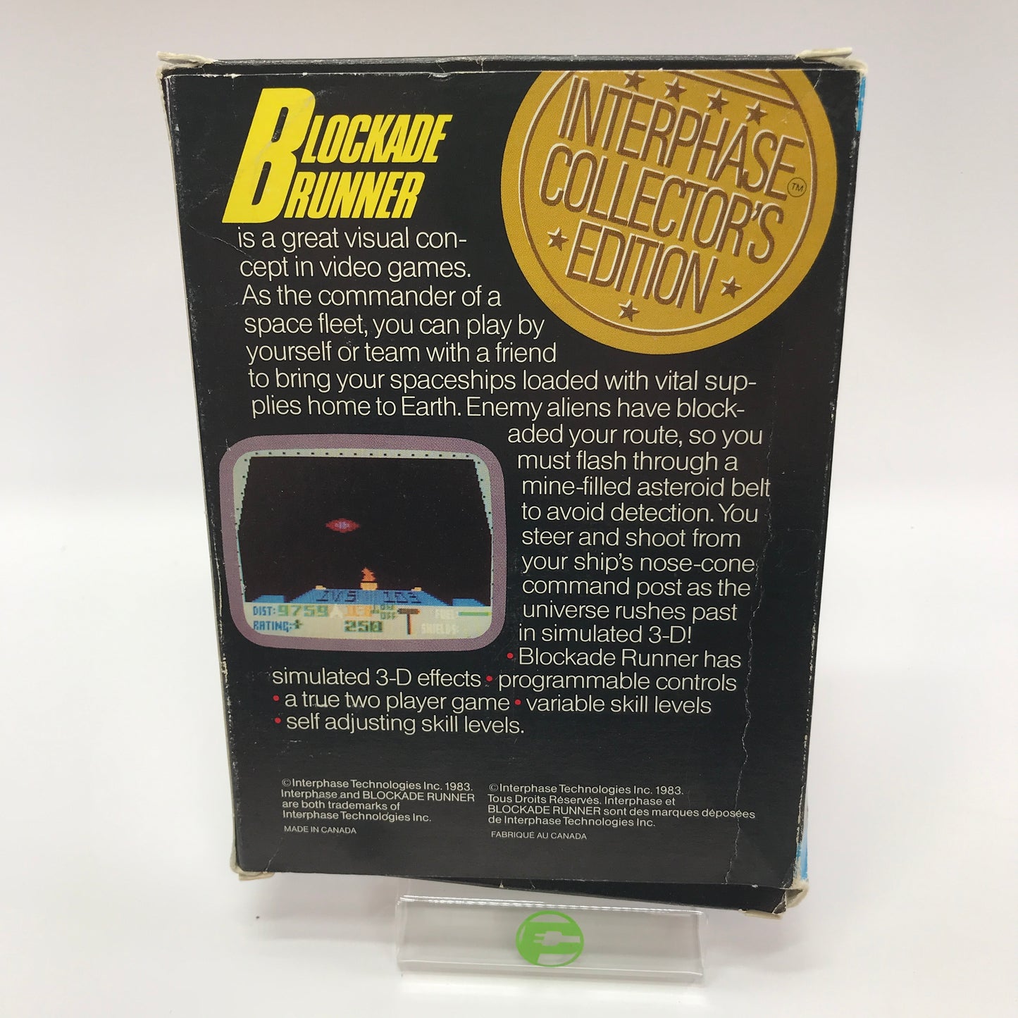 Blockade Runner I (Mattel Intellivision, 1983) CIB w/ Overlays