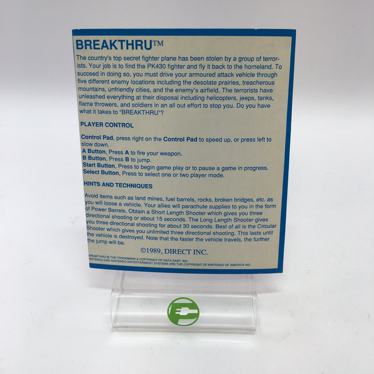 Breakthru (Nintendo NES, 1987) Tested Works