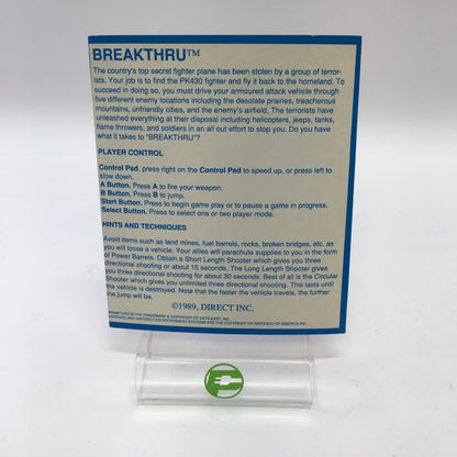 Breakthru (Nintendo NES, 1987) Tested Works