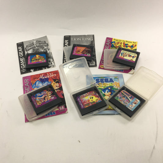 Lot of 6 Sega Game Gear Games and Manuals, Poster