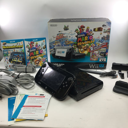Nintendo Wii U Video Game Console Black CIB Tested and Working w Both Games