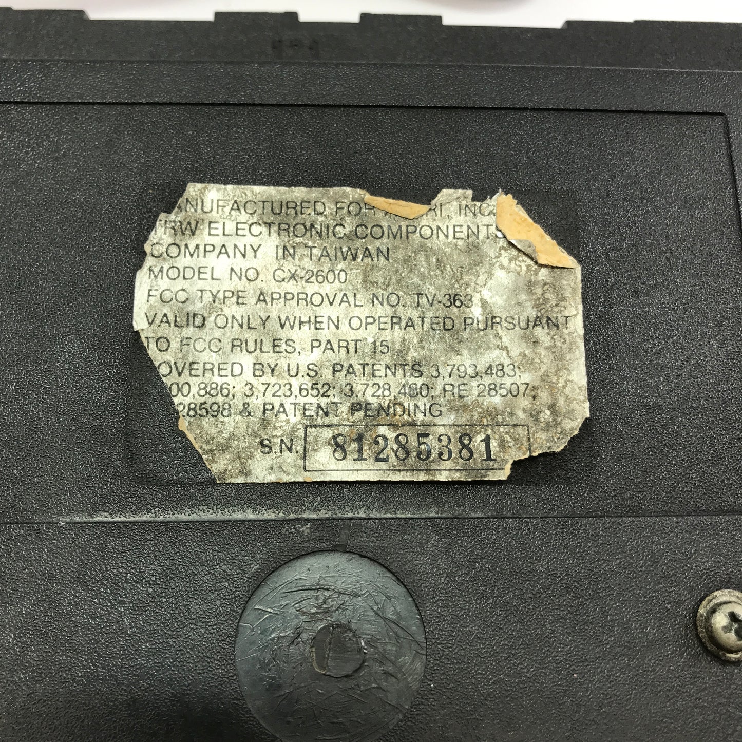 Atari 2600 w/ Paddle Controller, Super Action Controller and TI Joystick