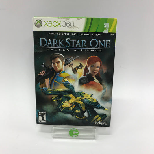 DarkStar One: Broken Alliance (Microsoft Xbox 360, 2010) CIB w Dust Cover
