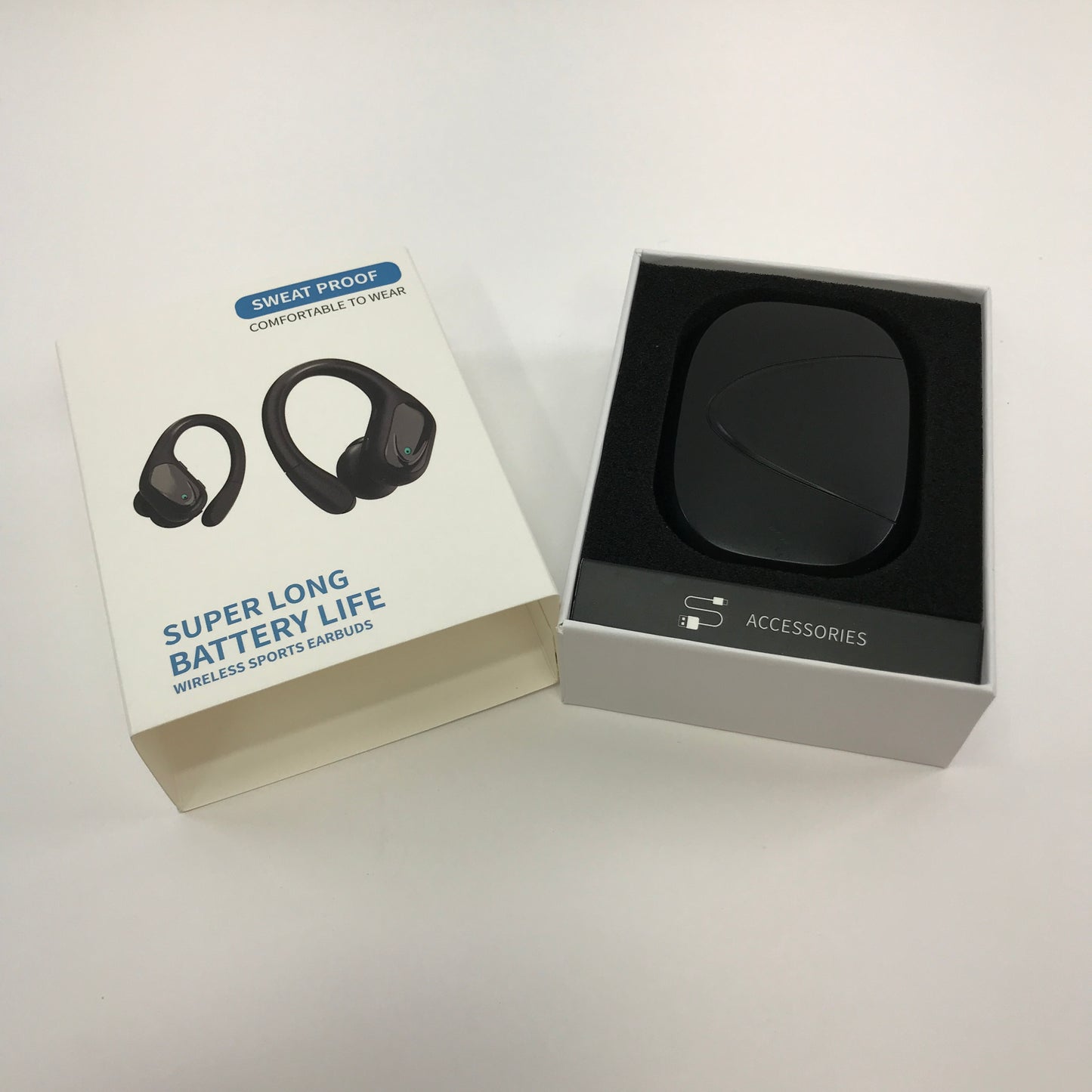 Sweat Proof BX17 Wireless Sports Earbuds w/ Case, Original Box and Manual