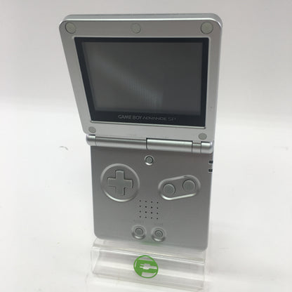 Nintendo Game Boy Advance SP Handheld AGS-001 Silver, Tested, w/ OEM Charger