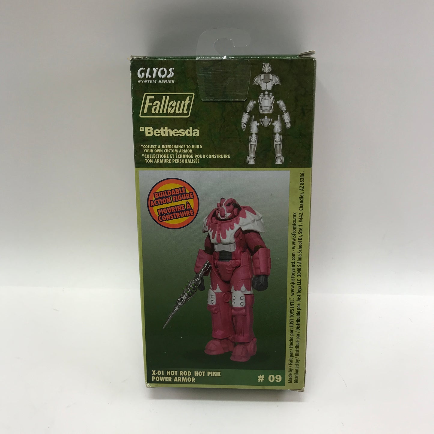 Fallout Mega Merge #09 X-01 Hot Rod Hot Pink Power Armor Buildable Action Figure
