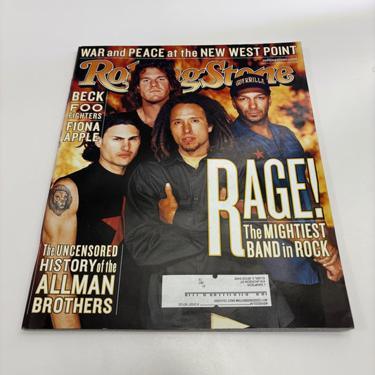 RollingStones Rage Against The Machine November 25, 1999 Magazine ISSUE 826