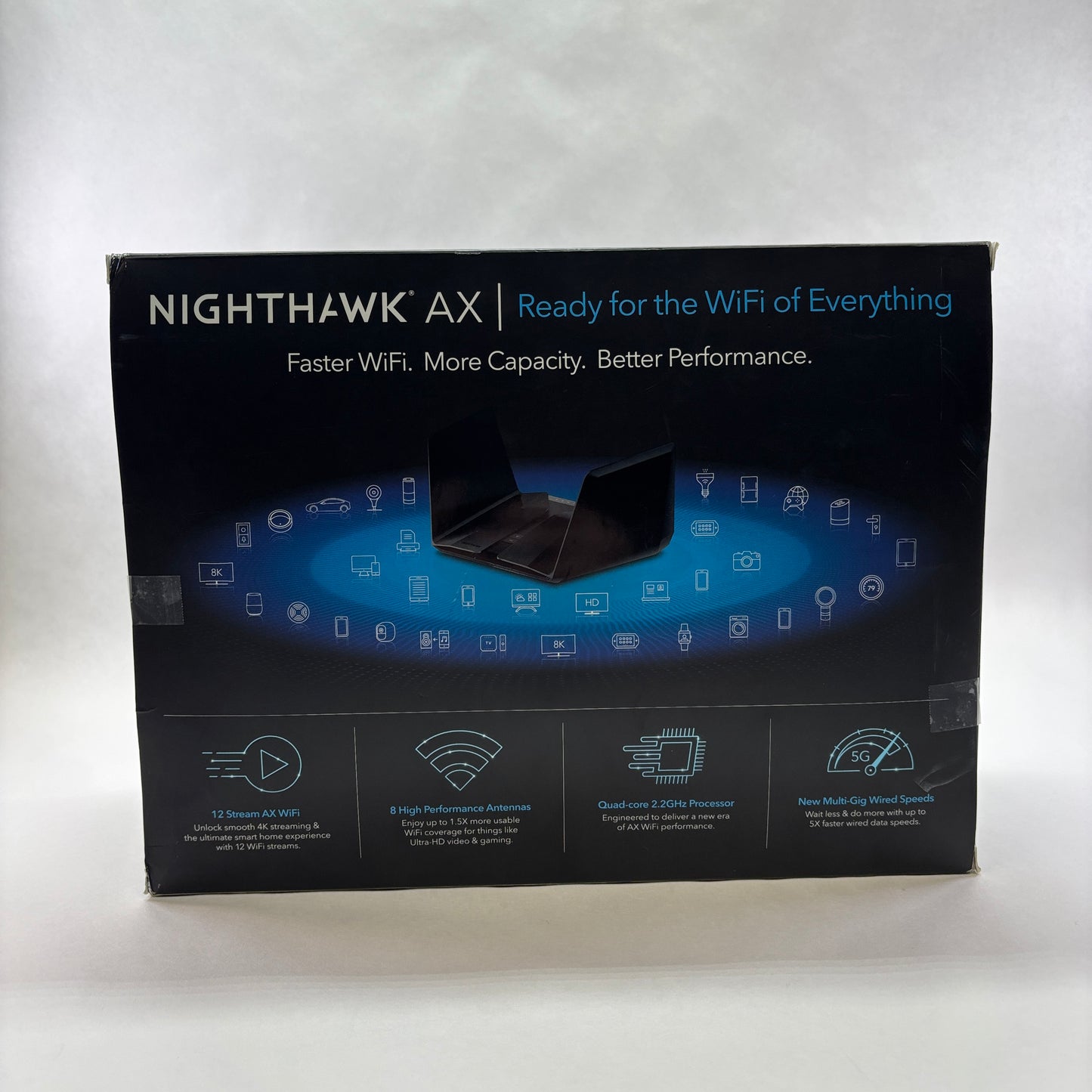 NETGEAR Nighthawk AX Dual Band WiFi 6 RAX120-100NAS AX6000