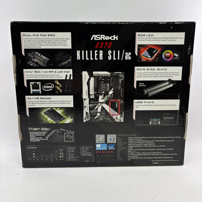 AsRock X370 Killer SLI AM4 ATX Gaming Motherboard With Wifi