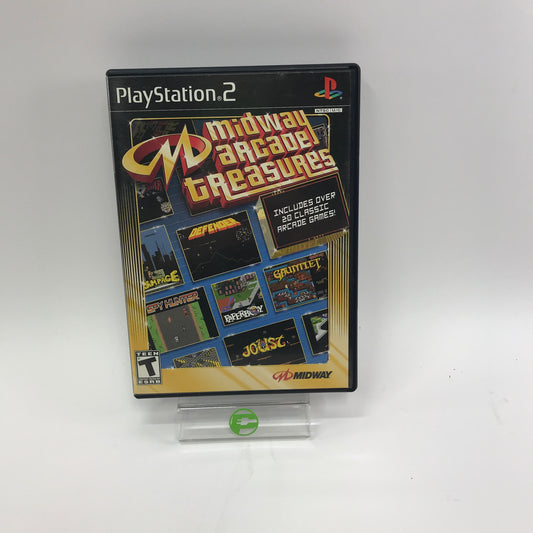 Midway Arcade Treasures (Sony PlayStation 2 PS2, 2003) CIB w Registration Card