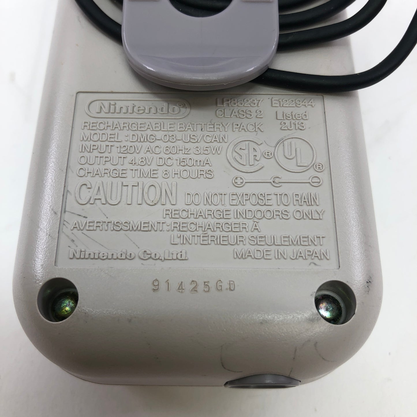 Nintendo Gameboy Rechargeable Battery Pack Gray DMG-03