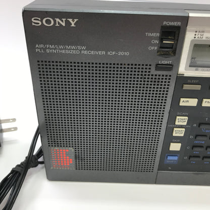Broken Sony ICF-2010 Shortwave Radio Synthesized Receiver Wont Power, Parts Only
