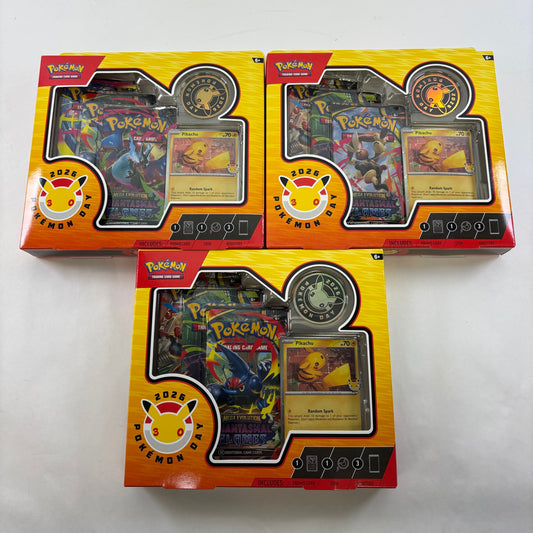Lot of 3 - New Pokémon TCG Pokemon Day 2026 Anniversary Box