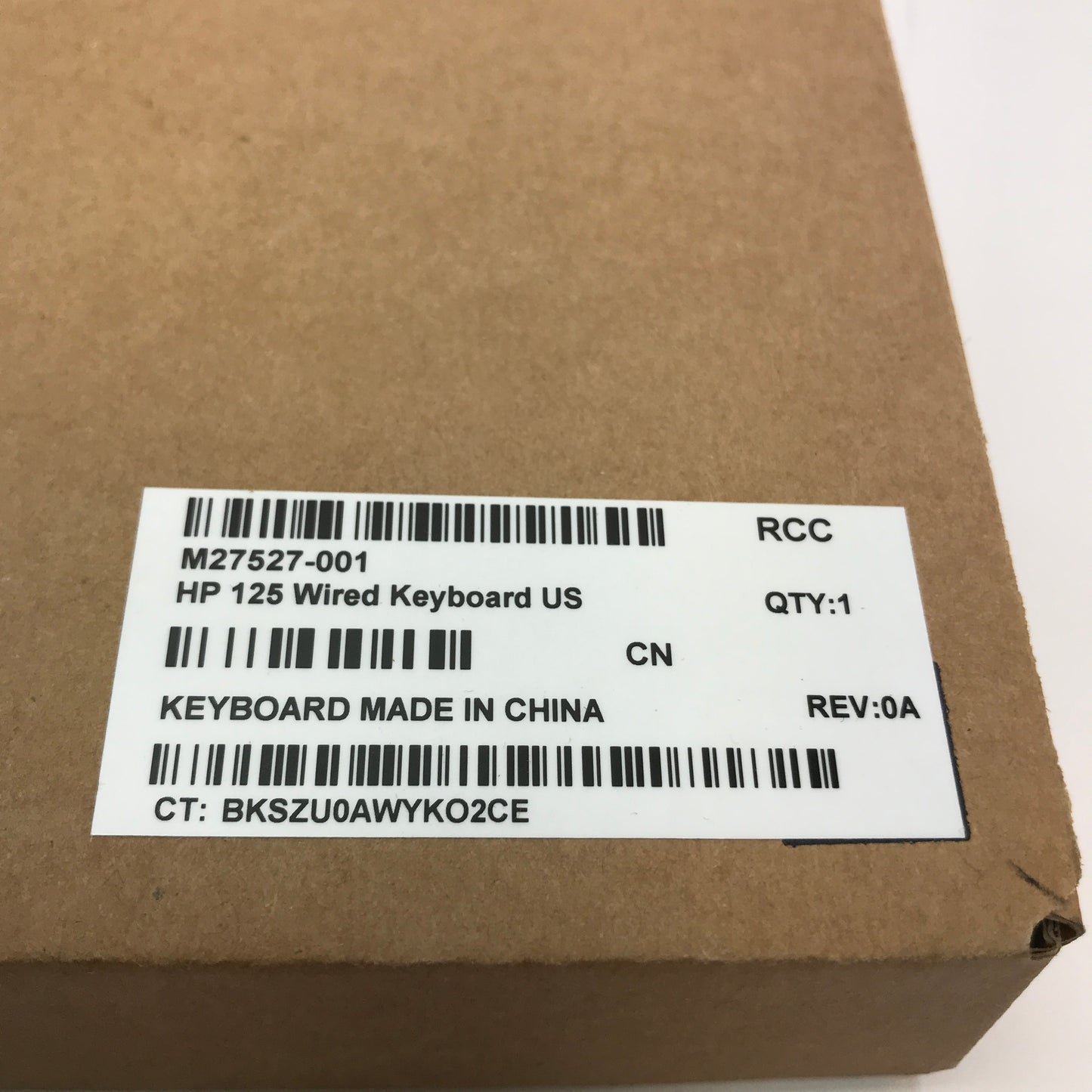 New HP 125 Wired Keyboard US TPA-D005K Lot of 2 HP Wired Keyboards