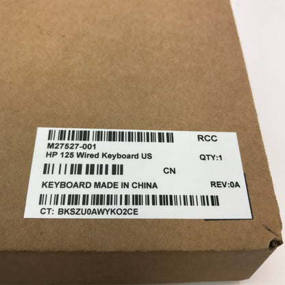 New HP 125 Wired Keyboard US TPA-D005K Lot of 2 HP Wired Keyboards