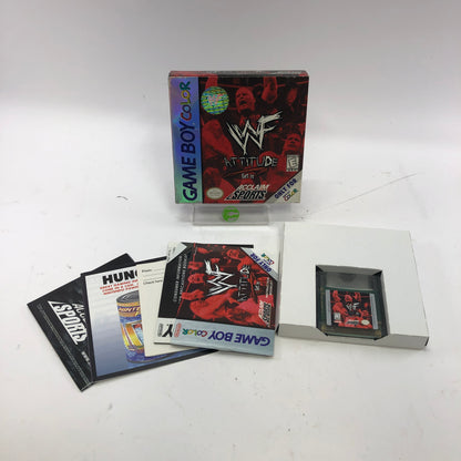 WWF Attitude (Nintendo GameBoy Color, 1999) Complete in Box w Inserts, CIB