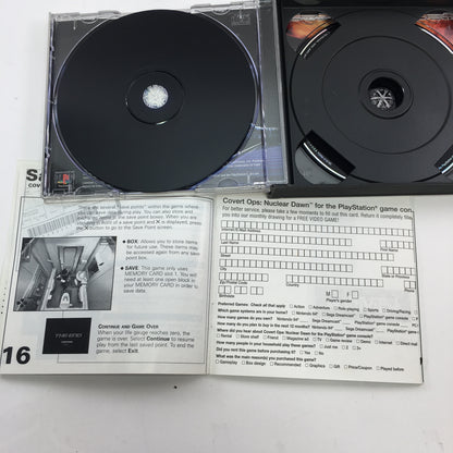 Covert Ops Nuclear Dawn (Sony PlayStation 1 PS1, 2000) CIB w Registration Card
