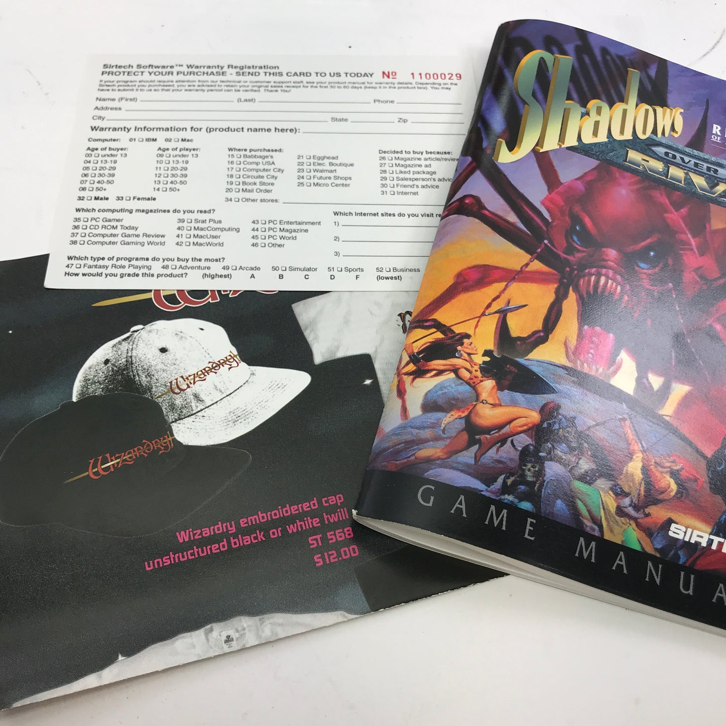 Realms of Arkania III: Shadows over Riva (PC, 1997) in Original Big Box w Manual