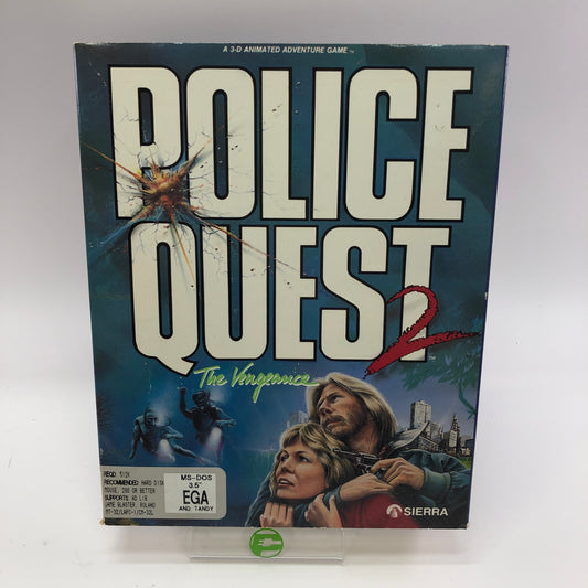 Police Quest 2 (PC, 1988) Complete in Original Box w Inserts CIB