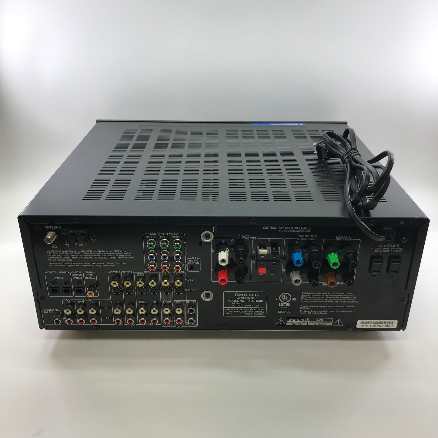 Onkyo AV Receiver TX-SR600 - Powers On