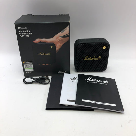Marshall Willen Portable Bluetooth Speaker Black Tested and Working
