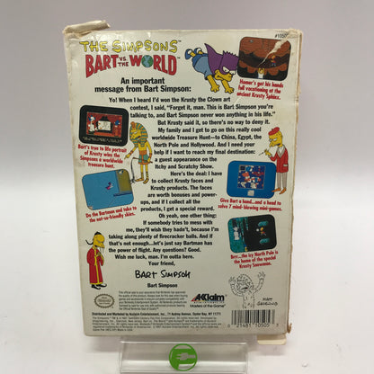 The Simpsons Bart vs the World (Nintendo NES, 1991) CIB w Dust Sleeve